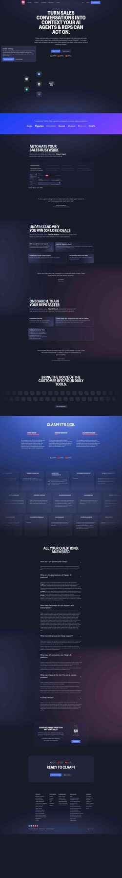 Snímek obrazovky www.claap.io