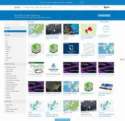 Snímek obrazovky codesharing.arcgis.com