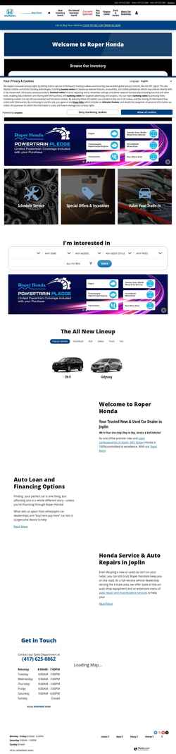 Screenshot www.roperhonda.com