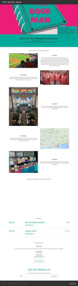 Snímek obrazovky thebookman504.com
