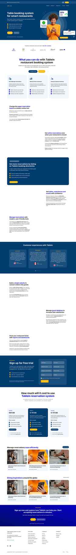 Screenshot www.tablein.com