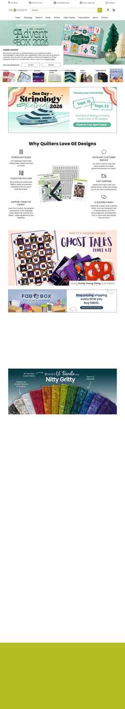 Screenshot gequiltdesigns.com