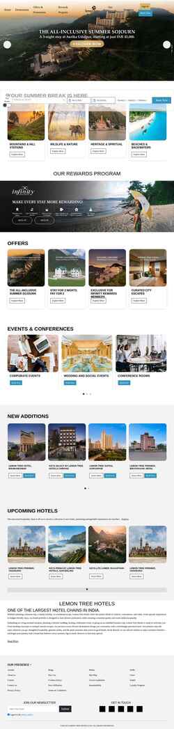 Screenshot www.lemontreehotels.com