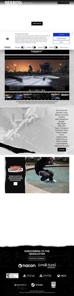 Snímka obrazovky session-skatesim.com