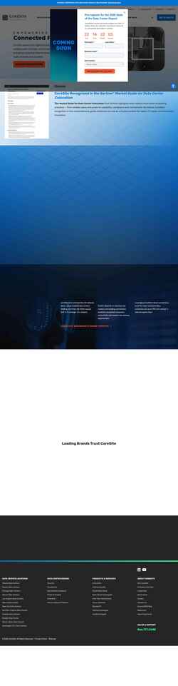 Screenshot www.coresite.com