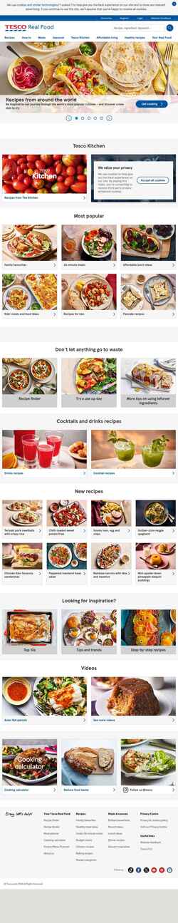 Skærmbillede realfood.tesco.com