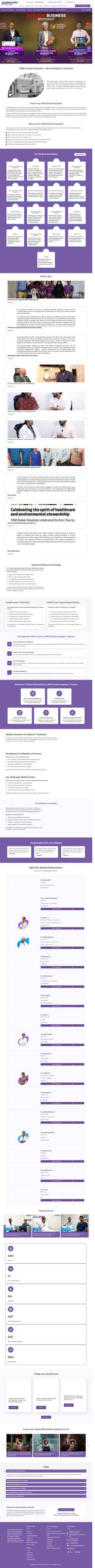 Captura de pantalla srmglobalhospitals.com