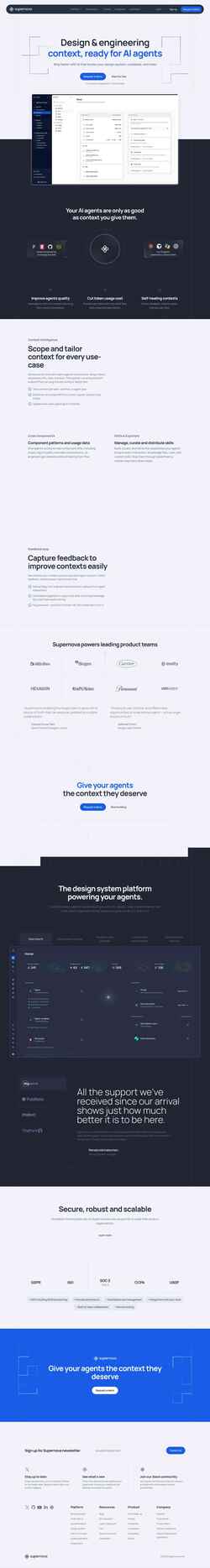 Снимак екрана www.supernova.io