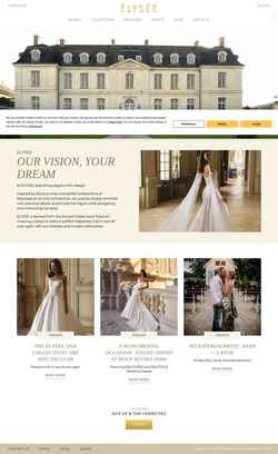 Captura de tela elyseebridal.com