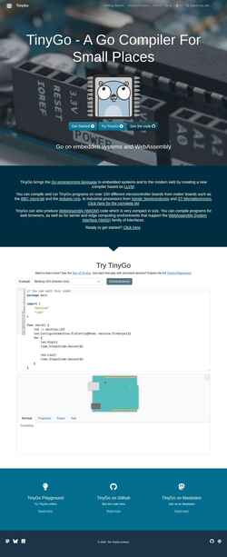 Képernyőkép tinygo.org