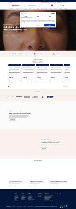 Képernyőkép www.medichecks.com