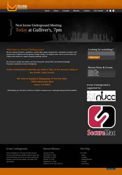 Screenshot www.irvineunderground.org