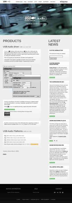 Skjermdump www.usb-audio.com