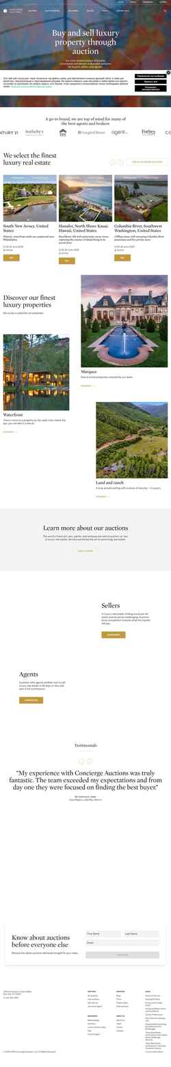 Ekran görüntüsü www.conciergeauctions.com