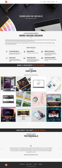 Posnetek zaslona nerdhousedesign.com