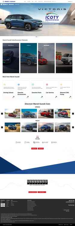Schermafbeelding www.marutisuzuki.com