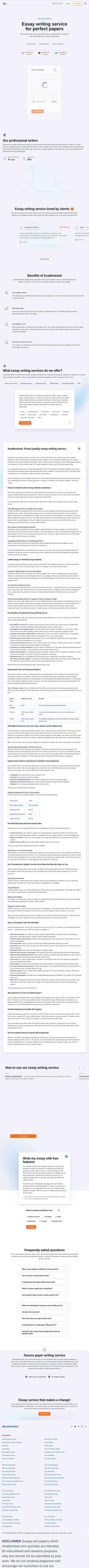 Ekrānuzņēmums academized.com