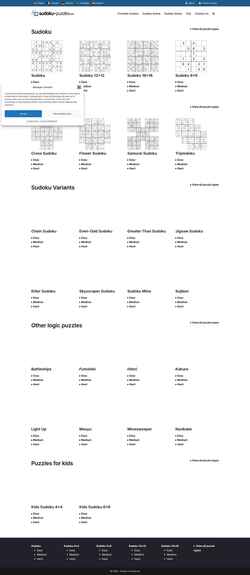 Ekran görüntüsü sudoku-puzzles.net