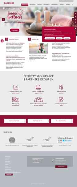 Снимак екрана www.partnersgroup.sk