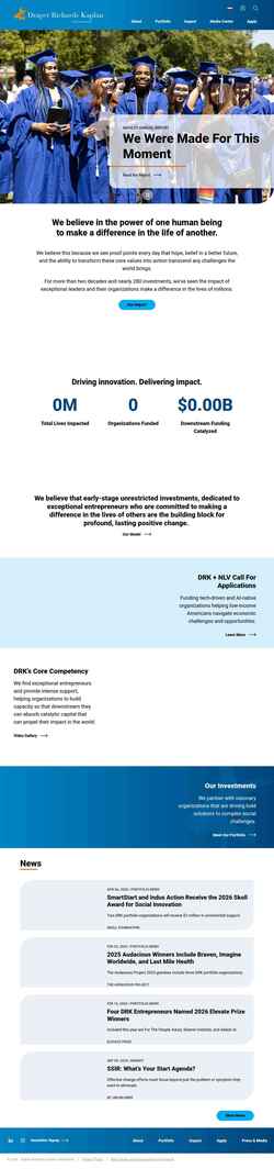 Screenshot www.drkfoundation.org