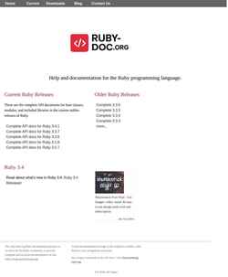 Capture d'écran ruby-doc.org