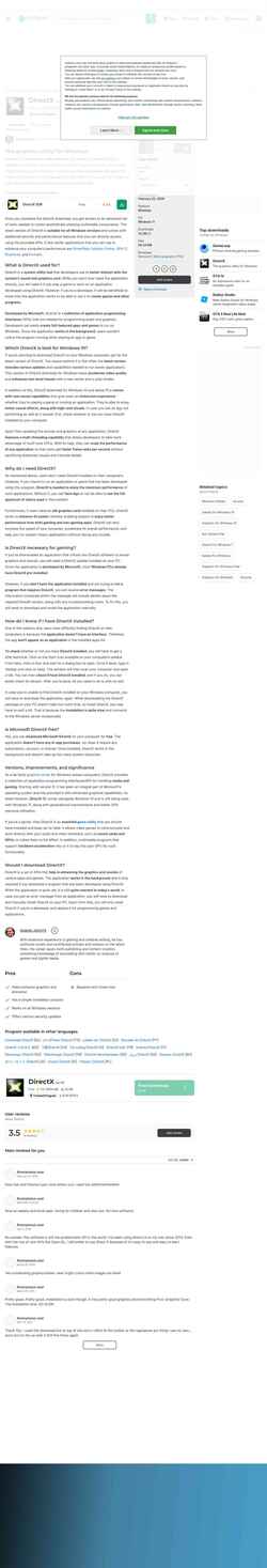 Captura de pantalla directx.en.softonic.com