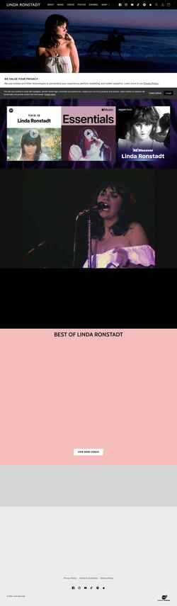 Captura de pantalla lindaronstadt.com