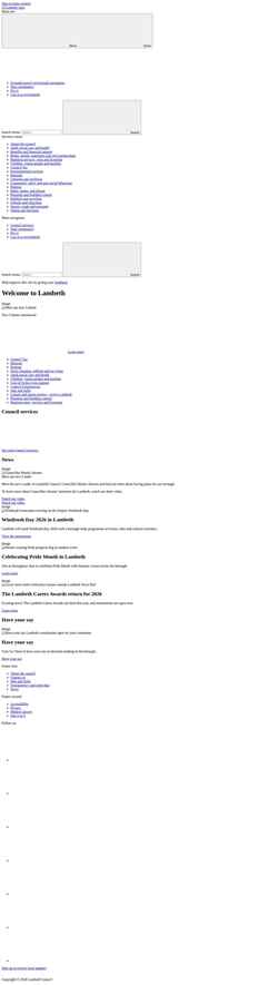 Screenshot www.lambeth.gov.uk