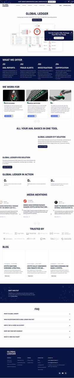 Captura de pantalla globalledger.io