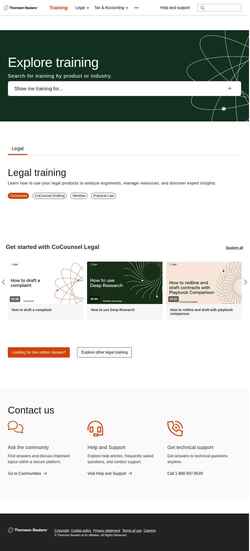 Captura de pantalla training.thomsonreuters.com