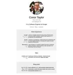 Screenshot taylorconor.com