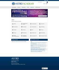 Screenshot academy.astro.org