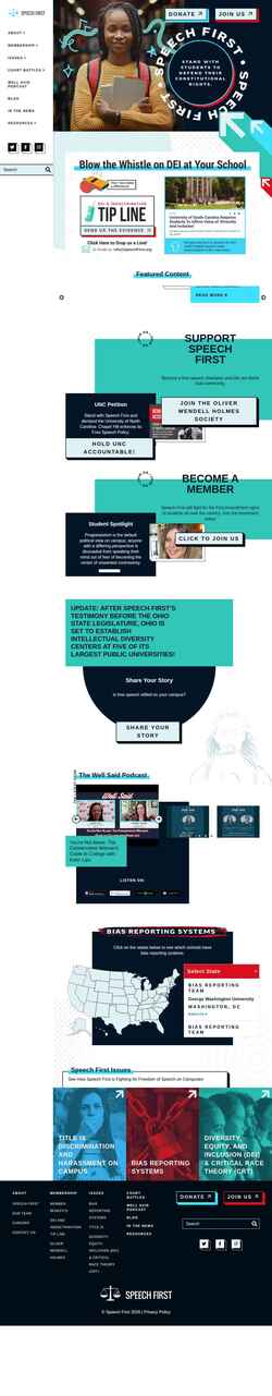 Screenshot speechfirst.org