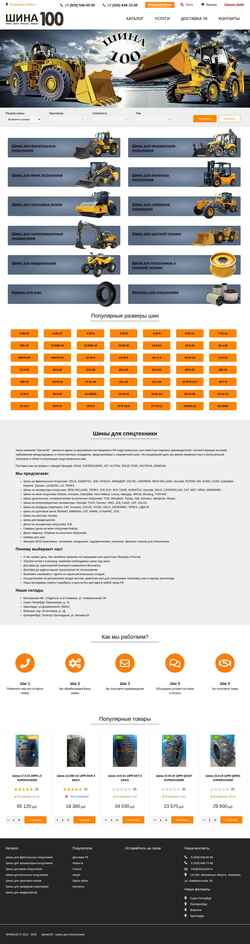 Snímek obrazovky www.shina100.ru