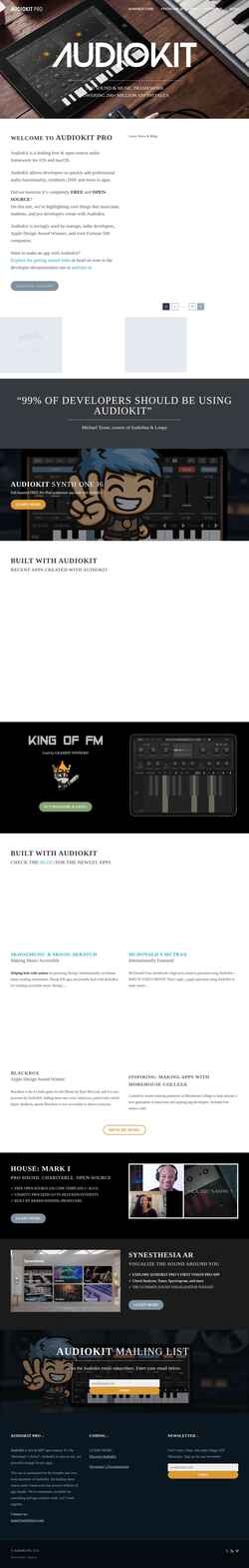 Screenshot audiokitpro.com