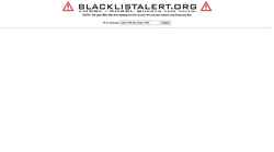 Snimka zaslona blacklistalert.org
