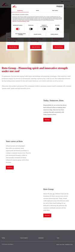 Képernyőkép www.roto-frank.com