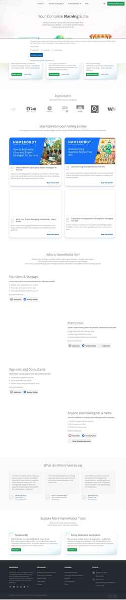 Screenshot www.namerobot.com