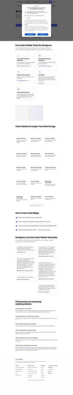 Screenshot colormagic.app
