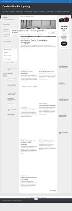 Captura de pantalla guidetofilmphotography.com
