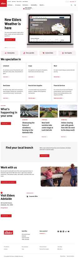 Zrzut ekranu elders.com.au