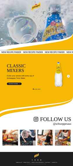 Skærmbillede schweppes.com.au