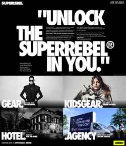 Снимак екрана www.superrebel.com
