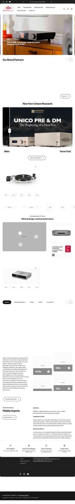 Screenshot fidelityimports.com
