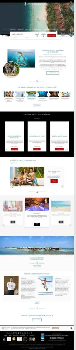Снимак екрана www.lilybeachmaldives.com
