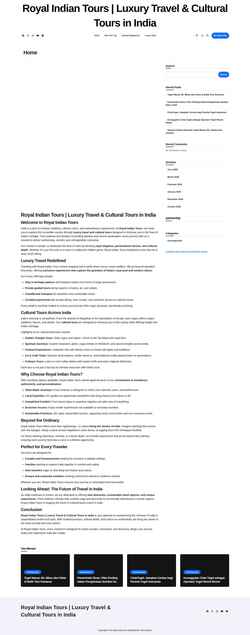 Screenshot royalindiantours.com
