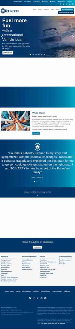Screenshot www.foundersfcu.com