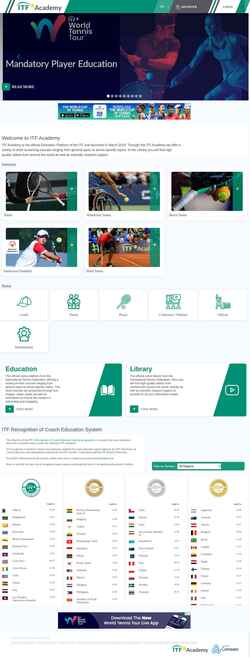 Schermafbeelding www.itf-academy.com