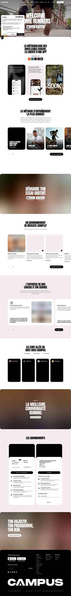 Screenshot www.campus.coach