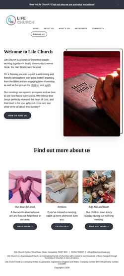 Screenshot lifechurchhook.org